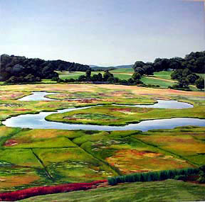 Kat O'Connor Ipswich Massachusetts marsh oil painting
