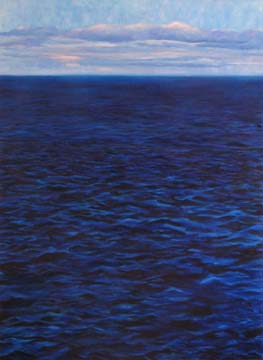 Kat O'Connor sea ocean water sky acrylic painting