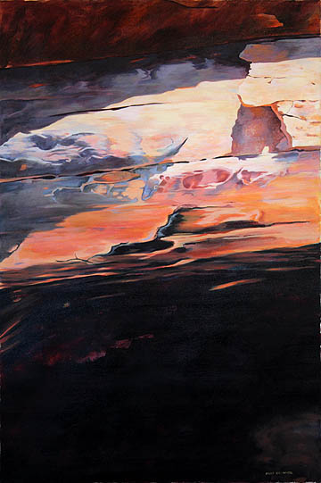 Kat O'Connor Cowboy Cave Utah abstract acrylic painting