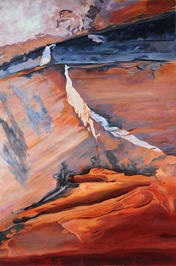 Kat O'Connor rocks light abstract acrylic painting