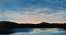 Kat O'Connor dawn lake mountain sunrise oil painting