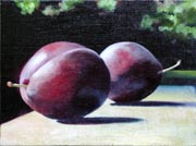 plums oil painting Kat O'Connor