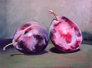 plums oil painting Kat O'Connor