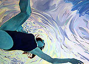 Kat O'Connor oil painting figure water