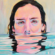 Kat O'Connor acrylic painting self portrait