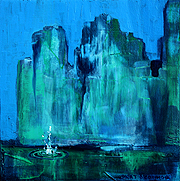 Kat O'Connor Emerald Splash iceberg shape with splash